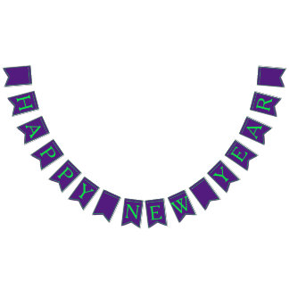 Bandeirinha Happy New Year bunting flags by dalDesignNZ