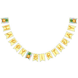 Bandeirinha Happy Pineapple Bunting Banner for Birthday