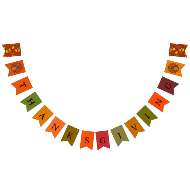 Bandeirinha HAPPY THANKSGIVING bunting banner (Todos)