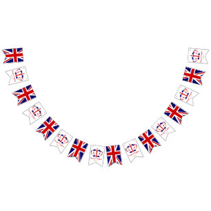 Bandeirinha Harry & Meghan Crown & Union Jack Royal Wedding