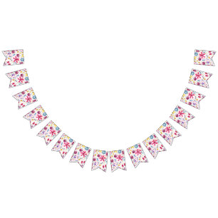 Bandeirinha Hedgerow Flowers Watercolor