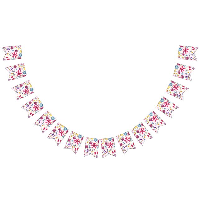 Bandeirinha Hedgerow Flowers Watercolor (Todos)