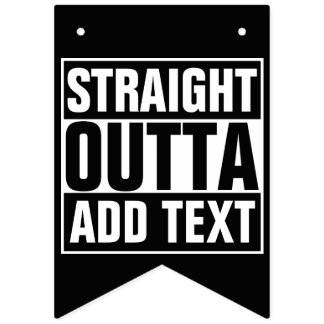 Bandeirinha HETERO OUTTA - adicione seu texto aqui/crie o seu
