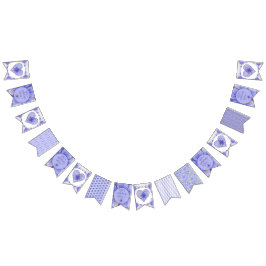 Bandeirinha Hibiscus & lace BLUE