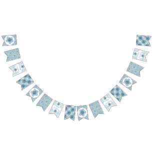 Bandeirinha Hibiscus & lace TURQUOISE