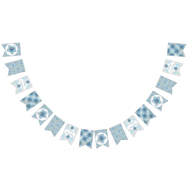 Bandeirinha Hibiscus & lace TURQUOISE (Todos)