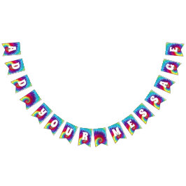 Bandeirinha Hippie Groovy da tintura do laço