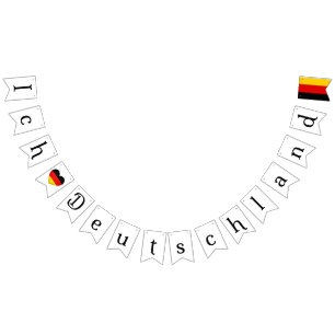 Bandeirinha "Ich Liebe Alemanha" I Heart Germany 