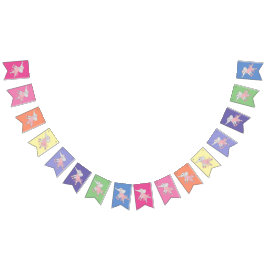 Bandeirinha Illusima Ballerina Elephant Rainbow Bunting Flags
