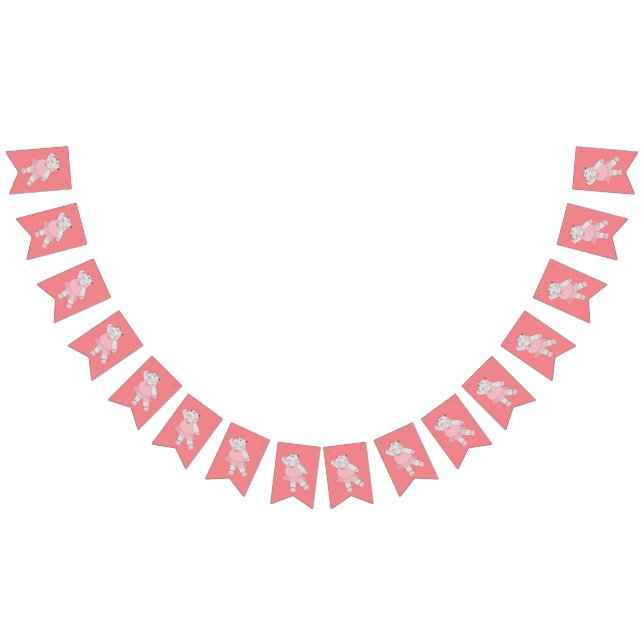 Bandeirinha ilusima Ballerina Hippo Peach (Todos)