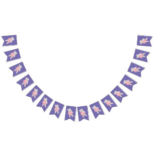 Bandeirinha ilusima Ballerina Hippo Purple