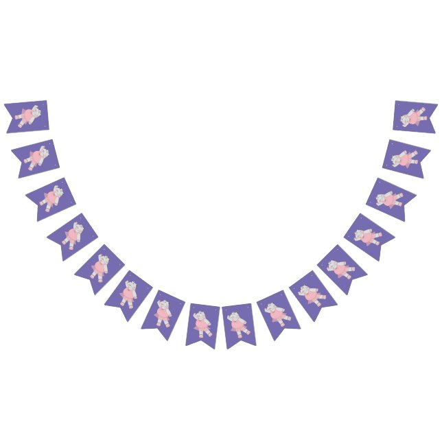 Bandeirinha ilusima Ballerina Hippo Purple (Todos)