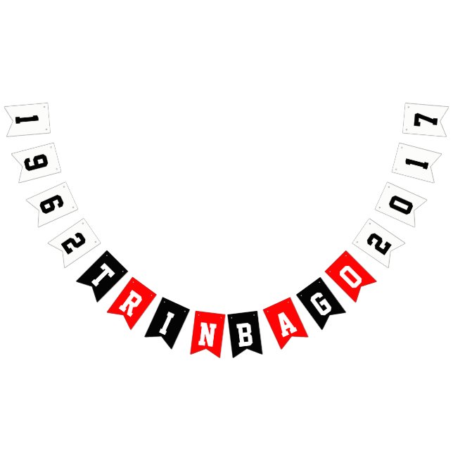 Bandeirinha Independência de TRINBAGO (Ano Alterável) (Todos)