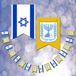 Bandeirinha Israel Flag, Menorah Israel Banners / Casamentos