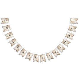 Bandeirinha Ivory Flowers Bunting Flag