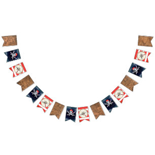 Bandeirinha Jolly Roger Festa de aniversário Pirate