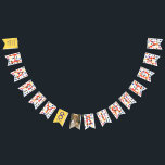 Bandeirinha Kids Karate Party Happy Birthday bunbanner<br><div class="desc">Caratê colorido Silhouettes para decoração de festas de aniversário. O vamos faz uma celebração única e original com esta divertida design de artes marciais. Super fofo e o complemento perfeito para uma festa de karatê excelente. Personalize a idade,  a foto e o nome do seu filho.</div>