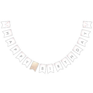 Bandeirinha Kitty Cat Feliz Aniversário