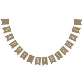 Bandeirinha Kraft Happy Birthday Banner