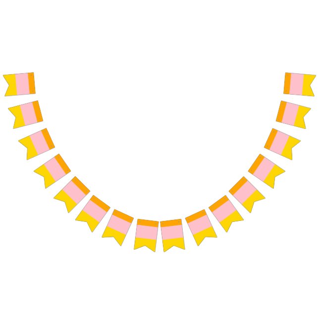 Bandeirinha Laranja, Rosa e Amarelo Stripado (Todos)