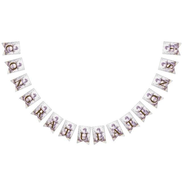 Bandeirinha Lavanda de Bolo de Festa de Boas-Vindas (Todos)