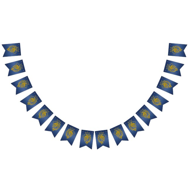 Bandeirinha Leão com Coroa - Estilo Dourado 2 (Todos)