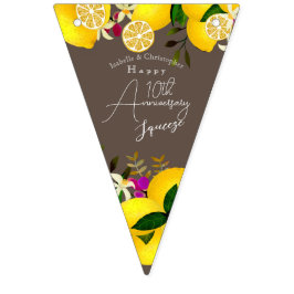 Bandeirinha Lemon Squeeze 10th Wedding Anniversary