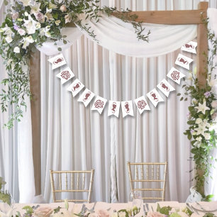 Bandeirinha Lésbicas Brides Regência Rosas Rosa