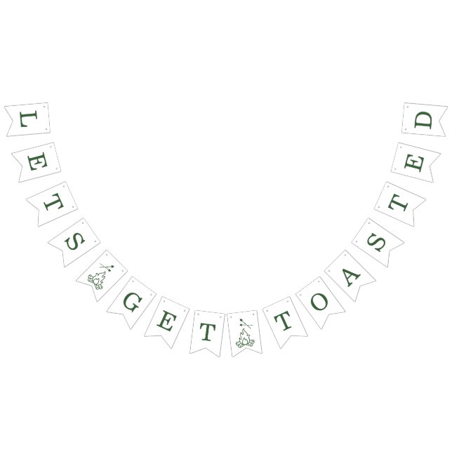 Bandeirinha Let's Get Toasted Bachelorette Green  (Todos)