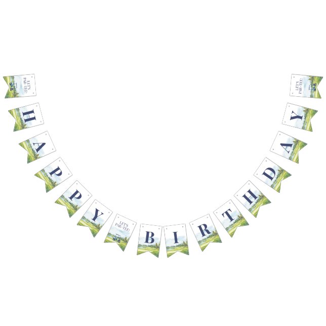 Bandeirinha Let's Par-Tee Golf Any Age Birthday (Todos)