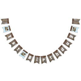 Bandeirinha Lil' Cowboy e Teddy Bear Party - primeiro aniversa