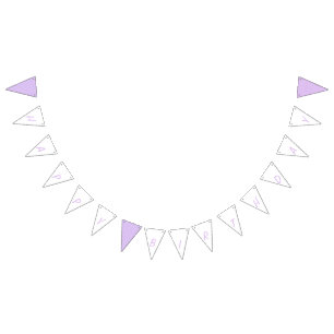 Bandeirinha Lilac Blossom Happy Birthday Bunting Flags