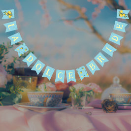 Bandeirinha Limões Italianos Azul Noiva Doce La Bridal Shower