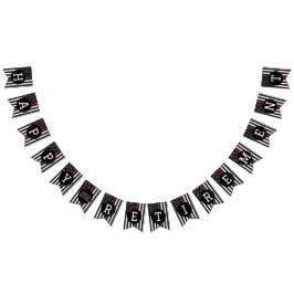 Bandeirinha Linha Vermelha Fina de Retirada de Bombeiro Person