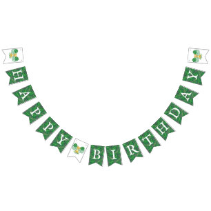 Bandeirinha Lion Illustration Safari Feliz Aniversário