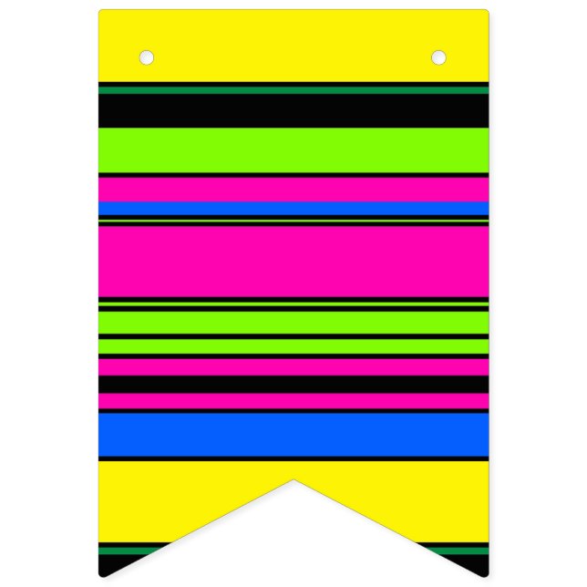 Bandeirinha Listras brancas e coloridas (Primeira Bandeira)