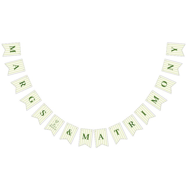 Bandeirinha Listras Verdes Margs e Matrimônio (Todos)