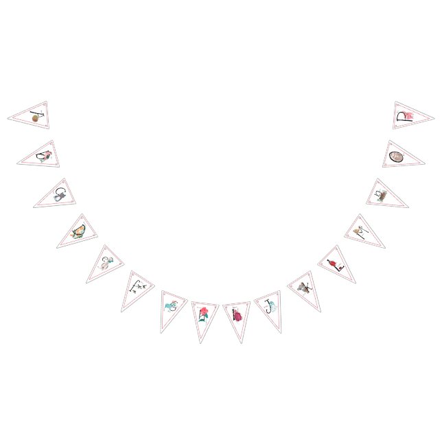 Bandeirinha Livro de histórias do alfabeto festa escolar abc  (Todos)