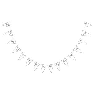 Bandeirinha Logotipo comercial na faixa de Bunting do Triângul