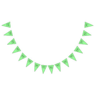 Bandeirinha Logotipo comercial no triângulo verde claro