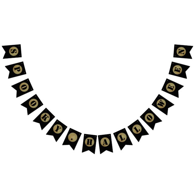 Bandeirinha Lua cheia, cotovelada de Dia das Bruxas (Todos)