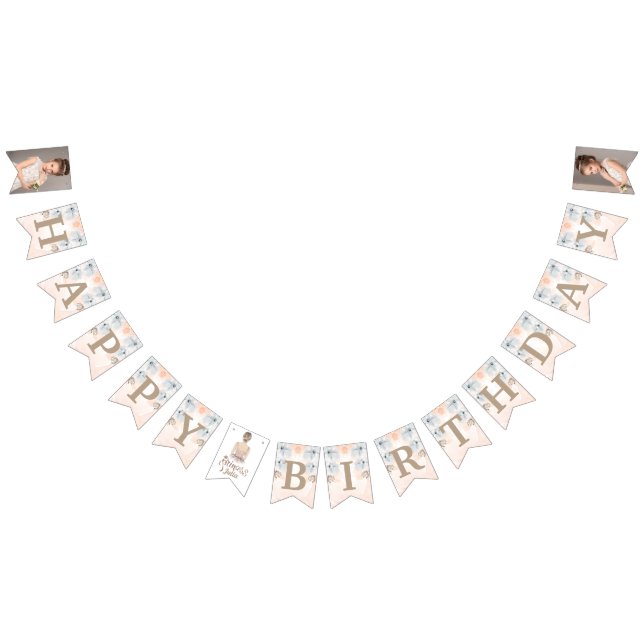 Bandeirinha Luxury Princesa Birthday - Foto (Todos)