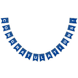 Bandeirinha Luzes de festa Parabéns em azul