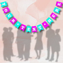 Magenta Neon e Turquesa Cor Sólida | Personalizado