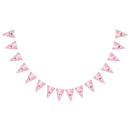 Bandeirinha Magical blue butterfly pink glitter art