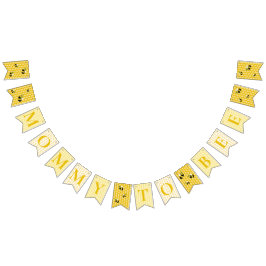 Bandeirinha Mamãe Amarelo-Bonita para Decoração do Chá de fral