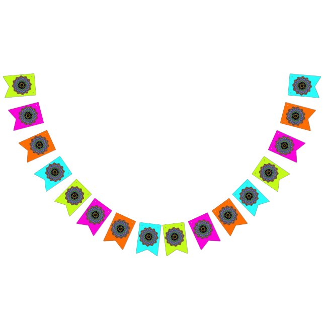 Bandeirinha Manuscrito Mandala Relógio Face 24 (Todos)