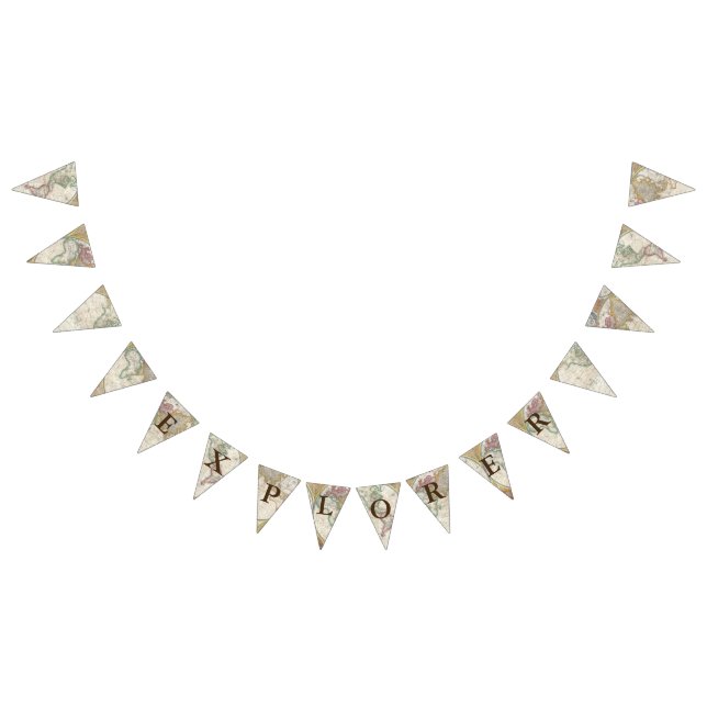 Bandeirinha Mapa do mundo do explorador (Todos)