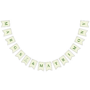 Bandeirinha Margs e Matrimônio Listras Verdes