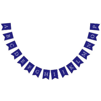 Bandeirinha Marinho e letras brancas OpenFace personalizadas